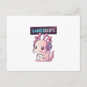 Carte Postale Gamesolotl - Axolotl Joueur