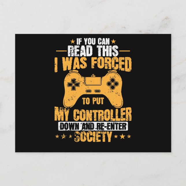 Carte Postale Gaming fait aussi des manettes (Devant)