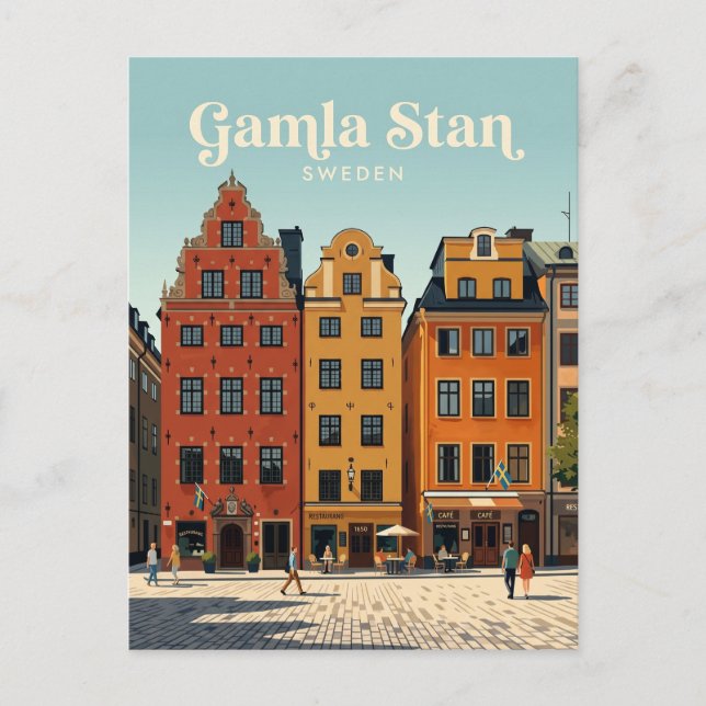 Carte Postale Gamla Stan Suède (Devant)