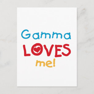 Carte Postale Gamma aime mes t-shirts et cadeaux