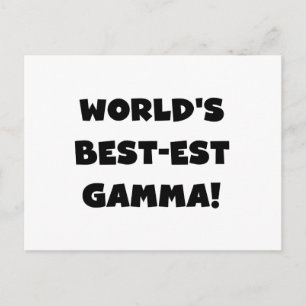 Carte Postale Gamma la plus belle du monde Noir et Blanc