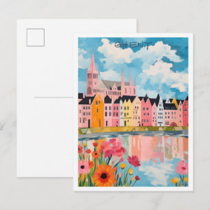 Carte Postale Gand Belgique Art Voyage