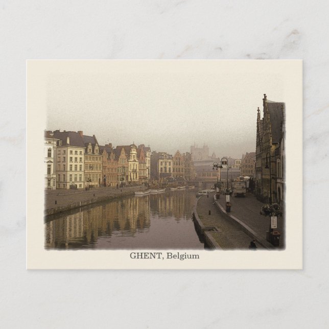 Carte Postale Gand, Style Vintage (Devant)