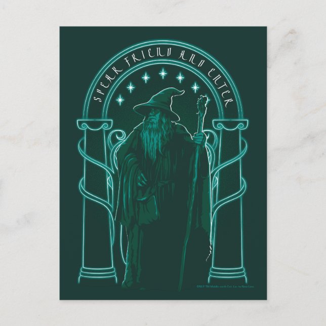 Carte Postale GANDALF™ "Speak Friend And Enter" Doors of Durin (Devant)