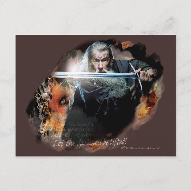 Carte Postale Gandalf With Sword In Battle (Devant)