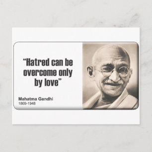 Carte Postale Gandhi : HAINE