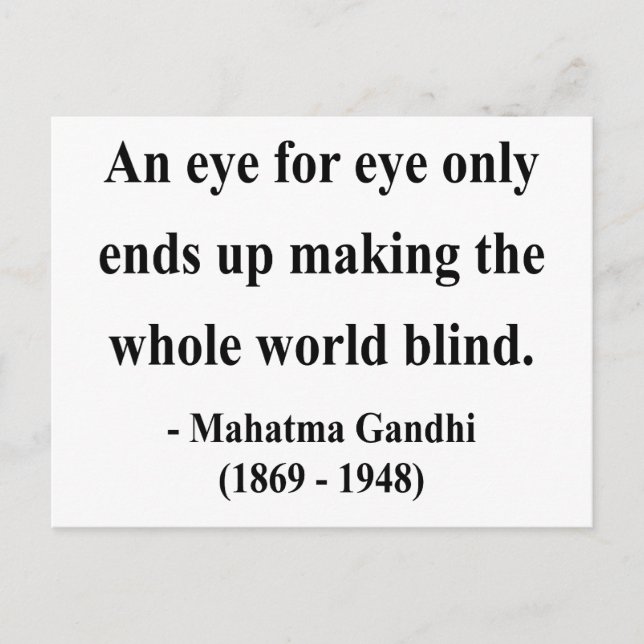 Carte Postale Gandhi Quote 3a (Devant)