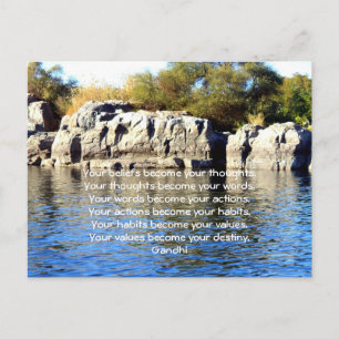 Carte Postale Gandhi Sagesse Citer Sur Le Destin