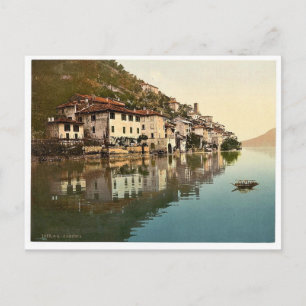 Carte Postale Gandria, vue générale, Tessin, Suisse vintage