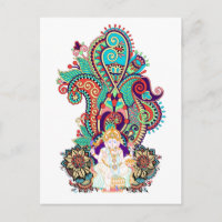 Ganesh Elephant Dieu coloré Paisley