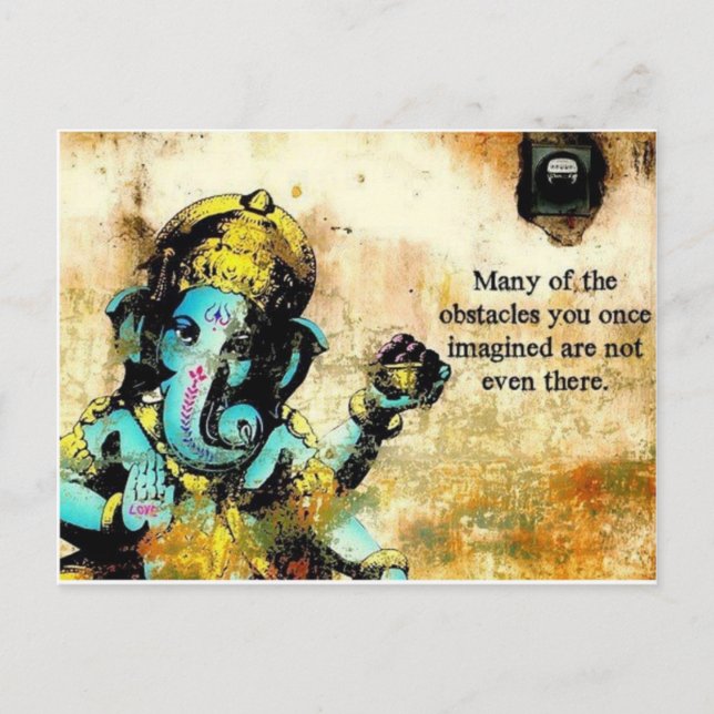 Carte Postale Ganesh Ganesha Hindu India Asian Elephant Deity (Devant)