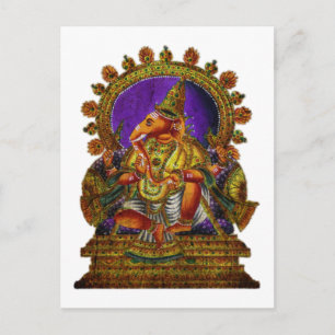 Carte Postale Ganesha Deva antique   faites votre propre arrière