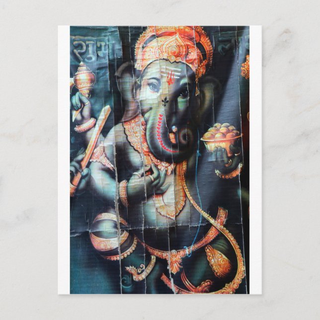 Carte Postale Ganesha éléphant Hindou Succès Dieu (Devant)