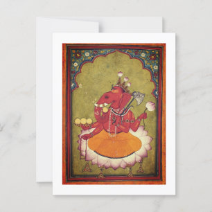 Carte Postale Ganesha sur le point de jeter son lotus