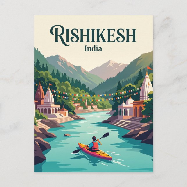 Carte Postale Gange Rishikesh Inde (Devant)