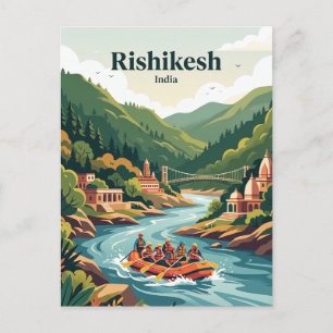 Carte Postale Gange Rishikesh, Inde