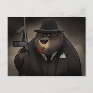 Carte postale Gangster Bear