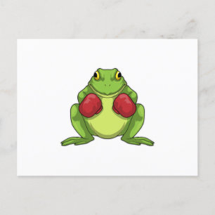 Carte Postale Gants de boxe Grenouille boxeur