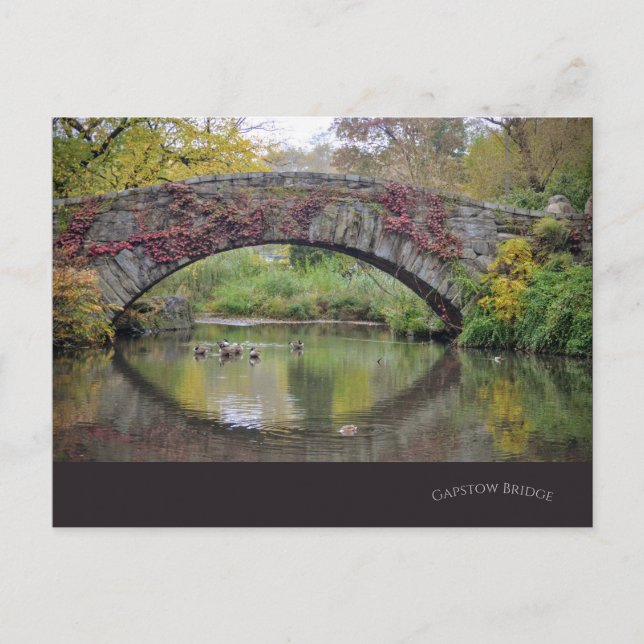 Carte postale Gapstow Bridge-Central Park NYC (Devant)