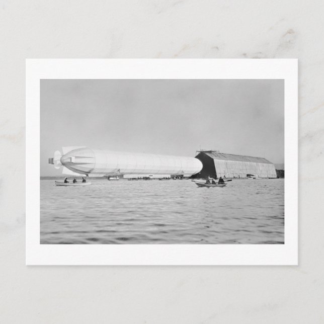 Carte Postale Garage de Zeppelin, 1908 (Devant)