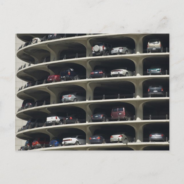 Carte Postale Garage Marina City Chicago Illinois USA (Devant)