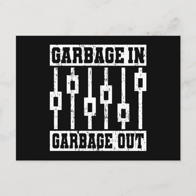 Carte Postale GARBAGE EN GARBAGE OUI Sound Engineer Audio (Devant)