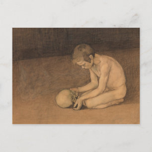 Carte Postale Garçon au crâne (par Magnus Enckell)