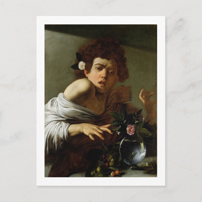 Carte Postale Garçon Bitten par a Lizard, c.1595-1600 (huile sur (Devant)