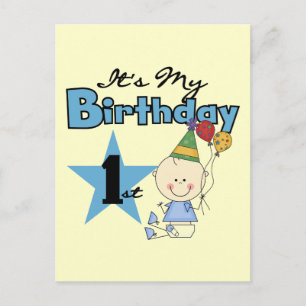 Carte Postale Garçon C'est mes t-shirts et cadeaux d'anniversair