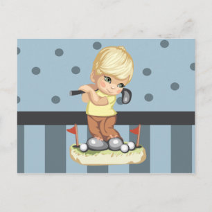 Carte postale Garçon de golf