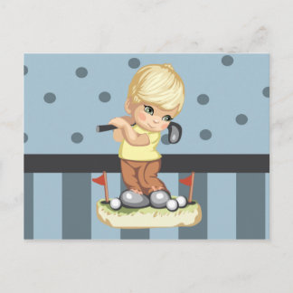 Carte postale Garçon de golf