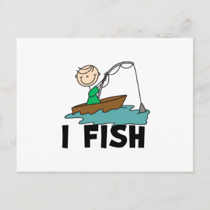 Carte Postale Garçon je pêche