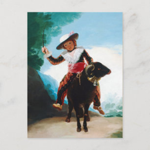 Carte Postale Garçon sur un Ram Francisco José de Goya