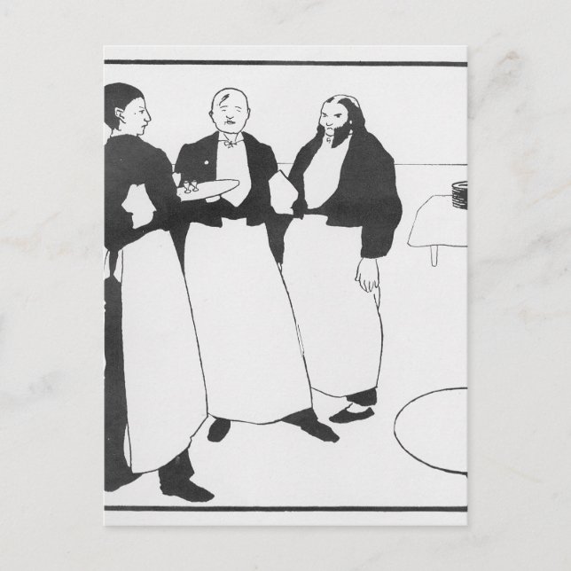 Carte Postale Garcons de Café (Devant)