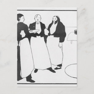 Carte Postale Garcons de Café