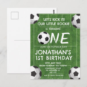 Carte Postale Garçons Mignons Football Sports Enfants 1er Annive