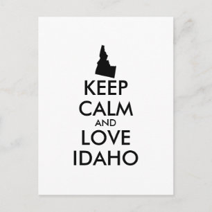 Carte Postale Garde calme personnalisable et J'AIME IDAHO