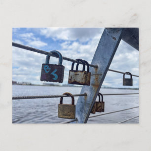 Carte Postale Garde-corps de cadenas d'amour