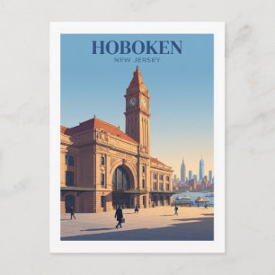 Carte Postale Garde de la gare de Hoboken New Jersey