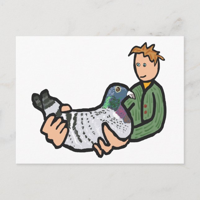 Carte Postale Garde de pigeon (Devant)
