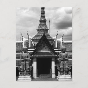 Carte Postale Garde démoniaque vintage Thaïlande Bangkok Wat Phr