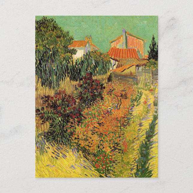 Carte Postale Garden Behind a House par Vincent van Gogh (Devant)