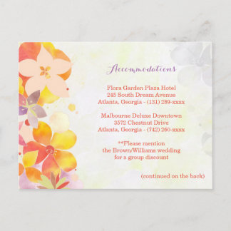 Carte Postale Garden Breeze Mariage Logement Instructions
