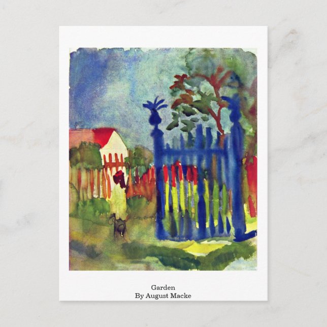 Carte Postale Garden By August Macke (Devant)