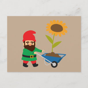 Carte Postale Garden Gnomes mignon et coloré