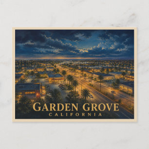 Carte Postale Garden Grove Californie Voyage de Nuit