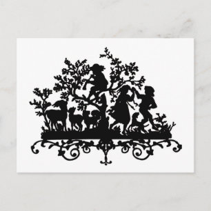 Carte Postale Garden Party Avec Enfants Danse