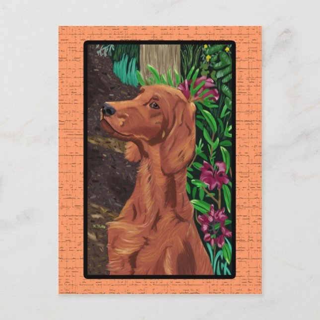 Carte postale Garden Setter (Devant)