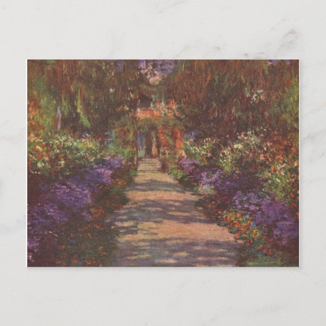 Carte Postale Garden Way - Claude Monet - c1902 (Devant)