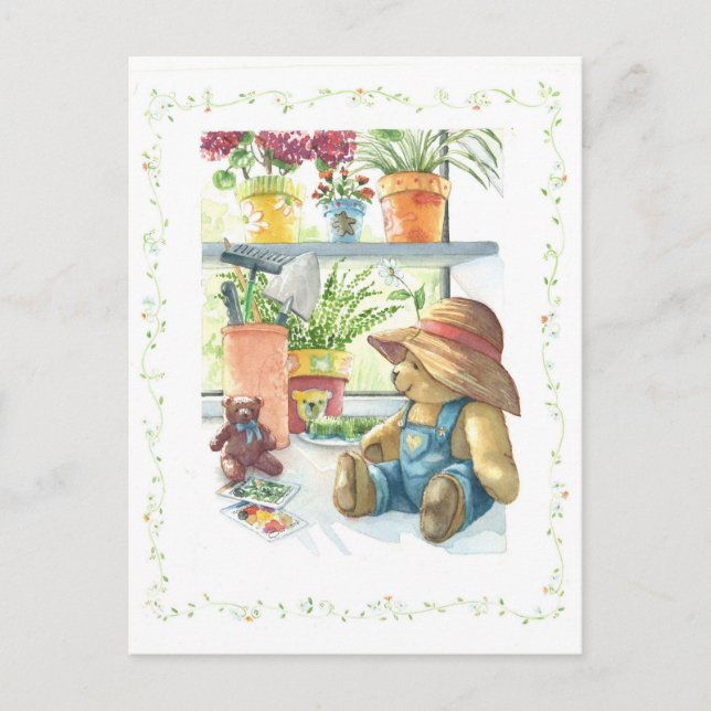 Carte Postale Gardener Teddy Bear (Devant)